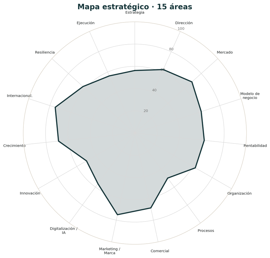 Ejemplo de mapa estratégico de 15 áreas